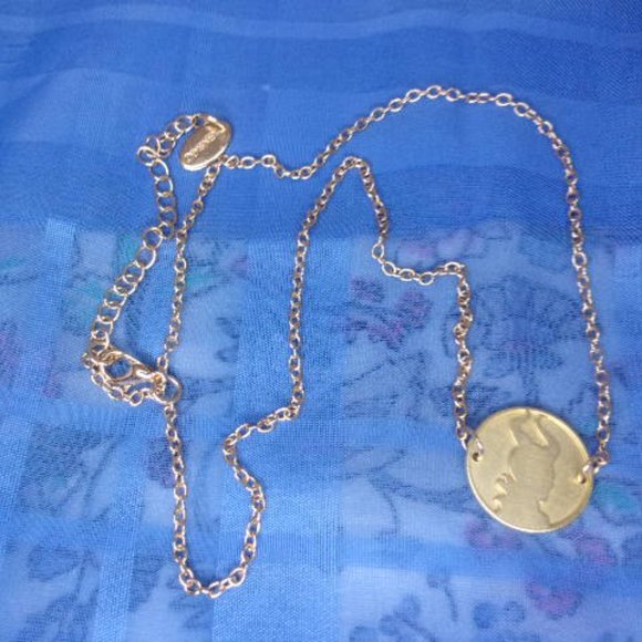 Disney Maleficent Gold Coin Necklace 18" L - Picture 5 of 9